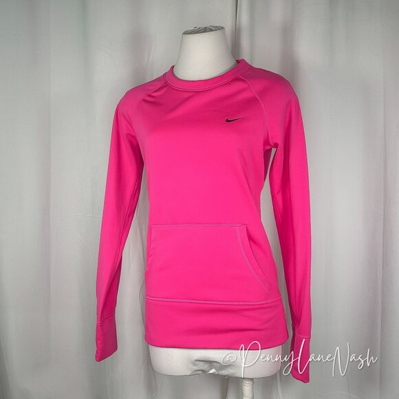 Nike Tops - Nike Therma Fit Fleece Pullover Sweatshirt Pink